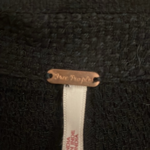 NWT Free People Black Linen Blazer - Picture 7 of 7